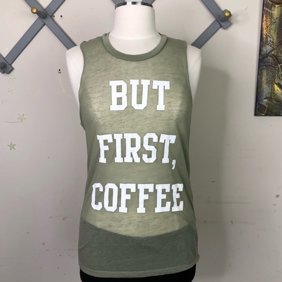 Fifth Sun Olive Green Graphic Tank - Picture 1 of 6